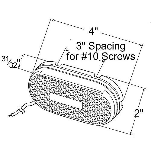 Grote Clearance/Marker Lamp, Yellow, Single Bulb Oval with Class "A" Reflector, Retail Pack - 46713-5
