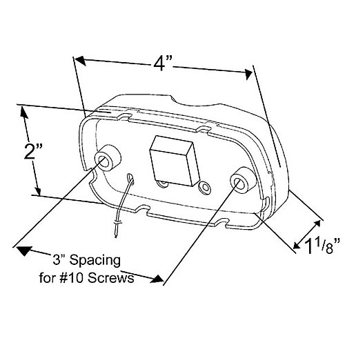 Grote Clearance/Marker Lamp, Amber, 2-Bulb, Square Corner 46793-5