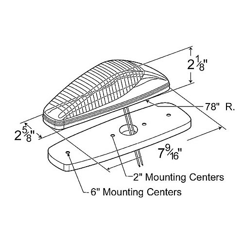 Grote Clearance/Marker Lamp, Amber, Small Aerodynamic, Bulk Pack - 46813