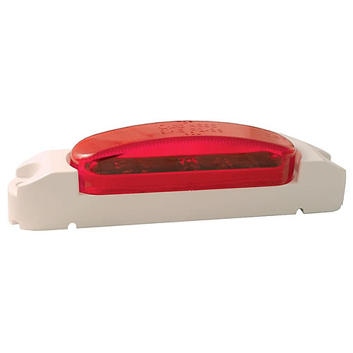 Grote Clearance/Marker Lamp, Red Lens, with White Body, Supernova LED Thin-Line - 46902