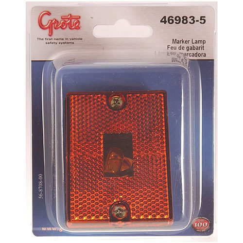 Grote Clearance/Marker Lamp, Amber, Resealable, Incand, Stud Mount - 46983-5