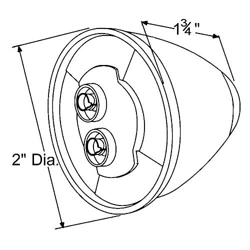Grote Clearance/Marker Lamp, 2" Red, Supernova LED, Beehive - 47212