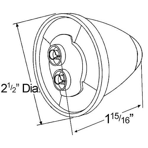 Grote Clearance/Marker Lamp, 2.5" Red, Supernova LED, Beehive - 47222