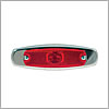 Grote Clearance/Marker Lamp, Red, Supernova LED Low-Profile with Bezel - 47252