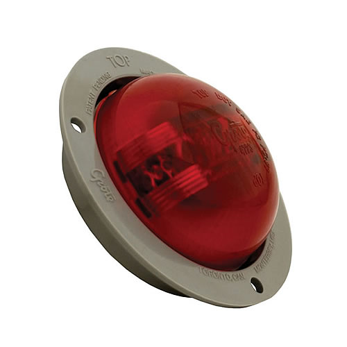 Grote Clearance/Marker Lamp, 2.5" Redw/Gray Flange, Supernova LED, Pc Rated 47372