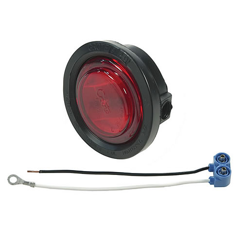 Grote Clearance/Marker Lamp, 2.5" Red, Supernova LED Kit (47122+91400+67001) - 47472