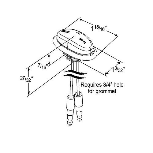 Grote Clearance/Marker, Red, LED, Micronova P2 With Grommet - 47962
