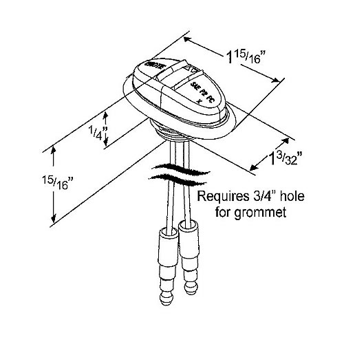 Grote Clearance/Marker, Red, LED, Micronova PC With Grommet - 47972
