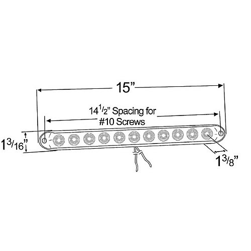 Grote Id Bar Lamp, Red, Supernova LED - 49192