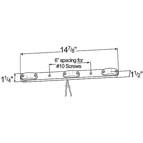 Grote Bar Lamp, Red, LED, 15" , Retail Pack - 49212-5