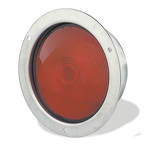 Grote Stop Tail Turn Lamp, Red, Economy Stainless Steel, Double Contact - 52522