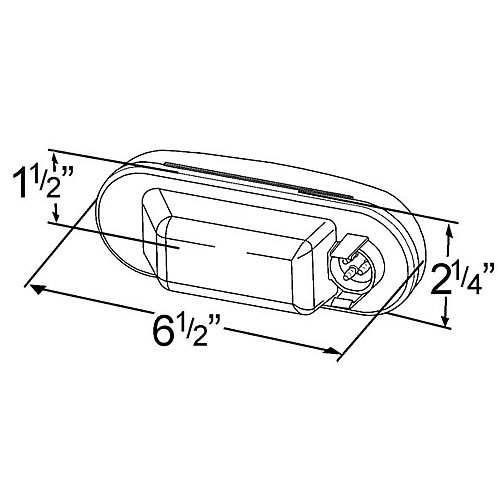 Grote Turn Lamp, Amber, Oval Lamp Male Pin Torsion Mount III - 52563