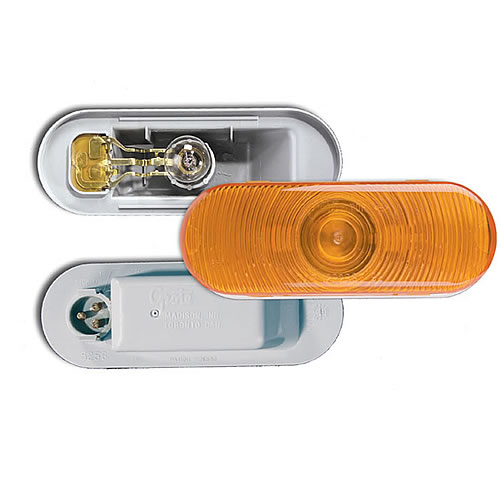 Grote Turn Lamp, Amber, Oval Lamp Male Pin Torsion Mount III - 52563