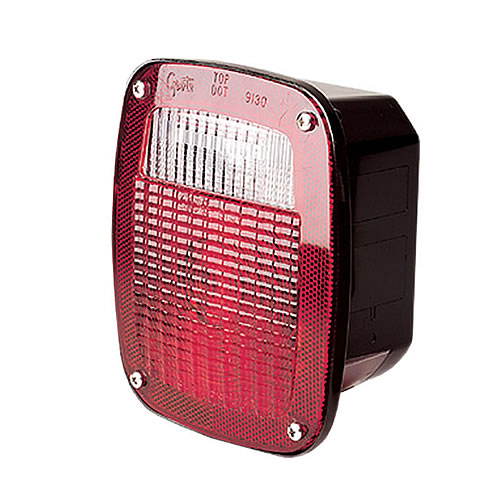 Grote Stop Tail Turn Lamp, Red, Combination Box With Ford-Style Side Connector, LH - 53782
