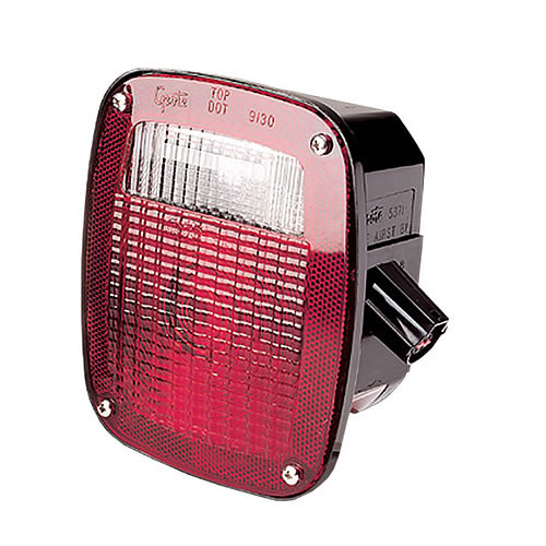Grote Stop Tail Turn Lamp, Red, Combination Box With Ford-Style Side Connector, RH - 53792