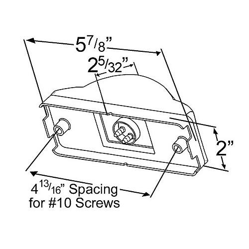 Grote Stop Tail Turn Lamp, Red "Sentry" Center High Mount, Stop - 54012