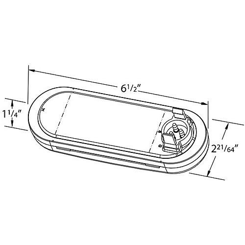 Grote Stop Tail Turn Lamp, Amber, Oval, LED, Male Pin, 9 Diode - 54133