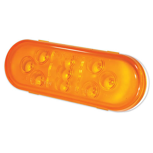 Grote Stop Tail Turn Lamp, Amber, Oval, LED, Male Pin, 9 Diode - 54133