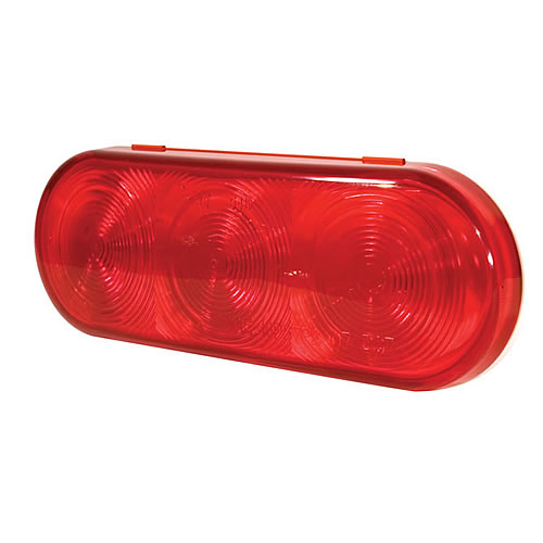 Grote Stop Tail Turn Lamp, Red, Oval, Female Pin, 3 Diode LED - 54172