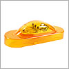 Grote Stop Tail Turn Lamp, Amber, LED, Side Turn Lamp, Oval, Amp Connector - 54193