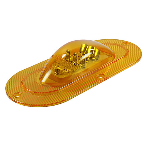 Grote Stop Tail Turn Lamp, Amber, LED, Side Turn Lamp, Oval, Male Pin - 54203