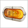 Grote Stop Tail Turn Lamp, Amber, LED, Side Turn Lamp with Stainless Steel Flange - 54263
