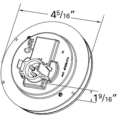 Grote Stop Tail Turn Lamp, Red, 4" Round, Male Pin, 3 Diode 54332
