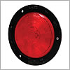 Grote Stop Tail Turn Lamp, Red, 4" Round, Male Pin, with Black Mounting Flange, LED, 3 Diode - 54482