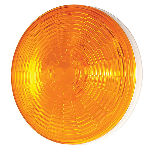 Grote Rear Turn Lamp, 4" Amber, LED, Round, 2-Male Pin, 3 Diode 54643