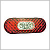 Grote Stop Tail Turn Lamp, 6" Red/Clear, LED, Oval, with Integrated Back-Up, Female Pin 54682