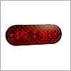 Grote Stop Tail Turn Lamp, 6" Red, LED, Oval, with O Integrated Back-Up, Amp Connector - 54722