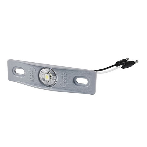 Grote License Lamp, Clear, Micronova LED Dot Lamp With Gray Mounting Plate - 60661