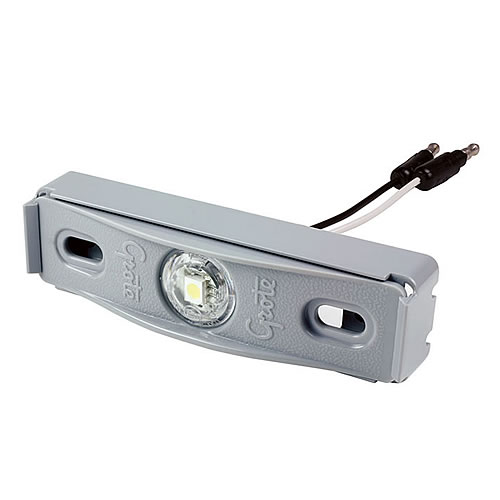 Grote License Lamp, Clear, Micronova LED Dot Lamp With Gray Mounting Plate And Bracket (43780) - 60711