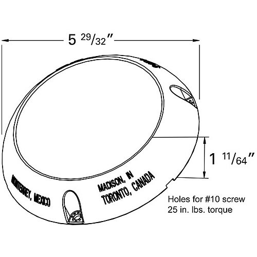 Grote Dome/Interior Lamp, Clear, 4" LED Dome Lamp, With Bracket And Switch - 61171