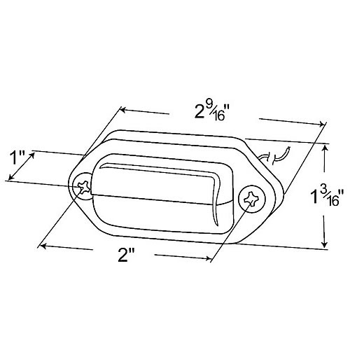 Grote Dome/Interior Lamp, Chrome, Hooded Guard, Utility - 61501