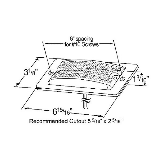 Grote Dome/Interior Lamp, White, LED, 21 C.P. 6 Diode 61931