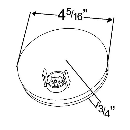 Grote Back-Up 4" Lamp, Clear, Supernova LED, 2 Lamp System - 62391