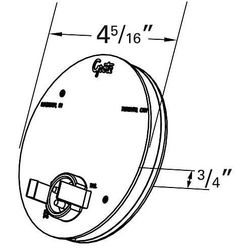 Grote Back-Up 4" Lamp, Clear, Supernova LED, 2 Lamp System, 24 Volt - 62571