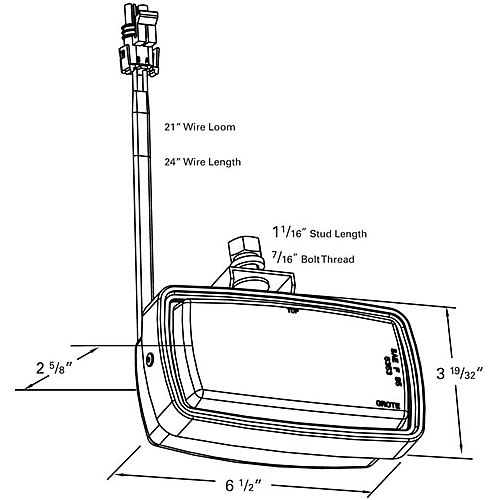 Grote Forward Lighting, Rectangular Fog Lamp - 63531