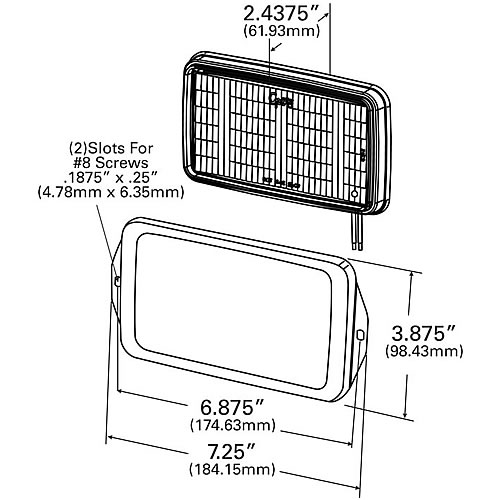 Grote Forward Lighting, Clear, 3 X 5, Surface Mount, Docking Lamp, SS 63610