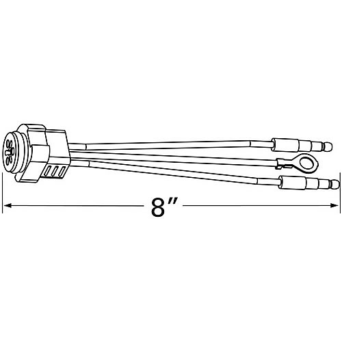 Grote Pigtail, 3-Wire Plug-In Pigtail For Male Pin Lamp - 66841