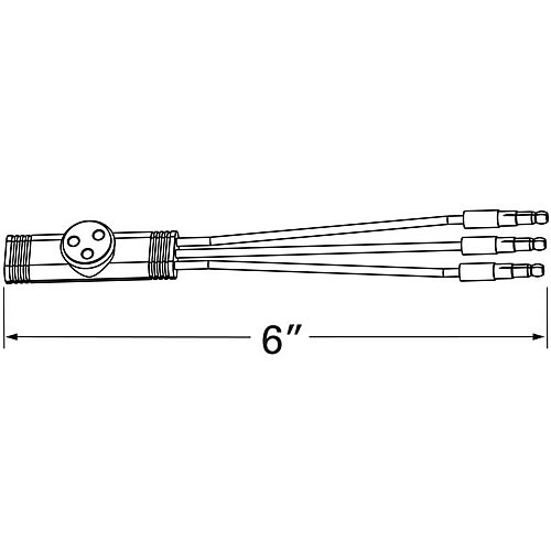 Grote Pigtail, 6" Long, Sentry Lamp Pigtail - 66904