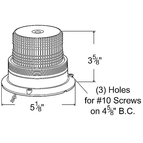 Grote Emergency Lighting, Amber, Single Flash, Mighty Mini-Strobe - 77103