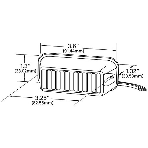Grote Emergency Lighting, Amber, Surface Mount, Led, Directional Warning Lamp - 77463