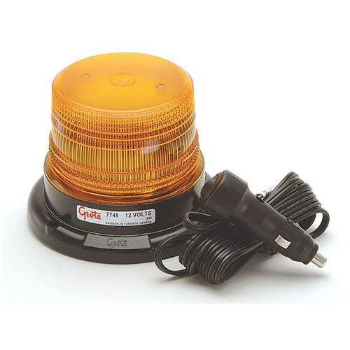 Grote Emergency Lighting, Amber, Mighty Mini, LED Strobe, Magnetic Mnt, Class III 77483