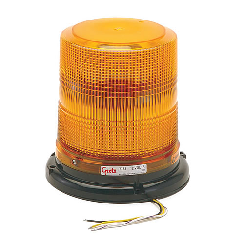 Grote Emergency Lighting, Amber, Medium Profile, LED Strobe, Permanent Mnt, Class II - 77833