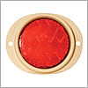 Grote Reflector, 3" Lens, Red, Steel, 2-Hole Mounting, Tan Housing - 82562