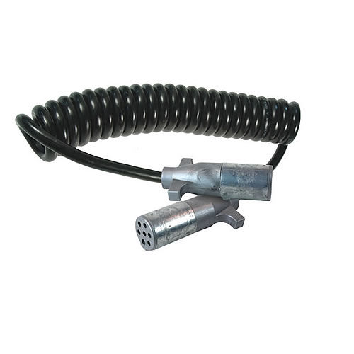 Grote Trailer Wiring, Coil Cord, 12' Black, Economy, 1/12, 6/14 87110