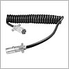 Trailer Wiring, Coil Cord, Black HD, 15' With 72" Lead, 6/12 & 1/10, Metal Plugs 87180
