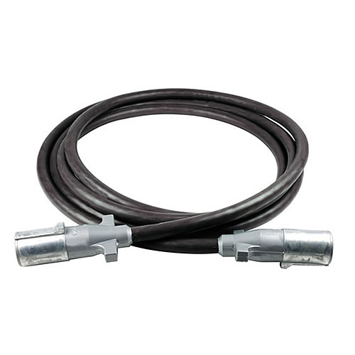 Grote Trailer Wiring, Straight Black HD, 15' 6/12, 1/10 Gauge, Metal Plugs 87182